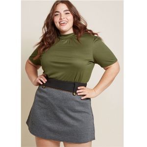 Banned Retro ModCloth Houndstooth Mini Skirt 4XL